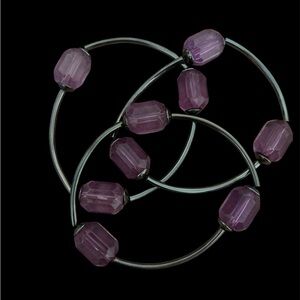 Elegant PurpleVintage  Beaded Bracelet Set
